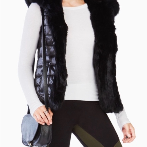 Reversible Fur Hooded Vest - Picture 3 of 9